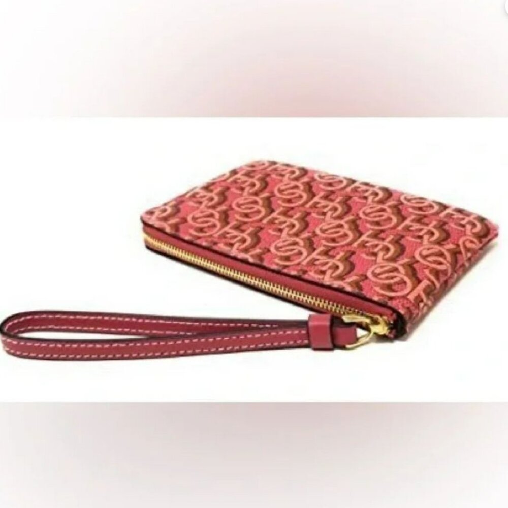 Coach Corner Zip Wristlet with Coach Monogram Print in Rogue NWOT - Picture 2 of 6